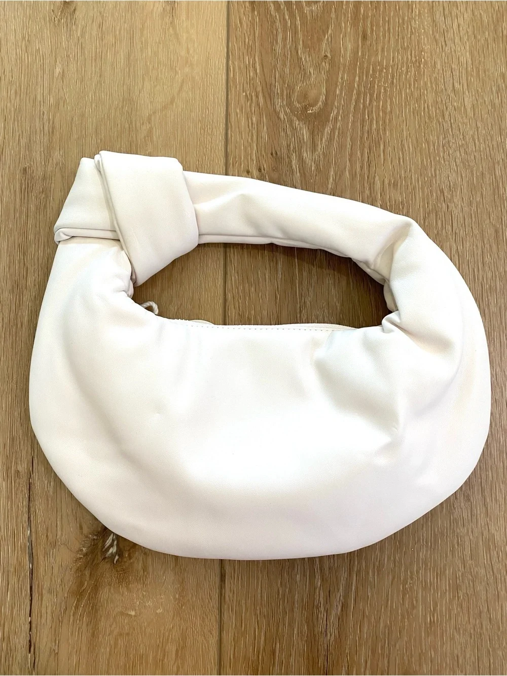 Melie Bianco Purse Cream Vegan Leather Hobo Summer Wedding Guest Preppy  Bag NWT